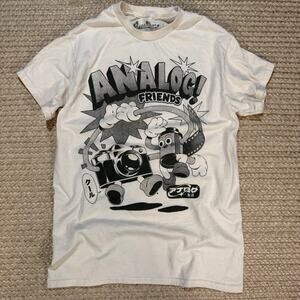 Threadless Analog Friends T-Shirt Vintage Camera Graphic Rare Retro Japanese S